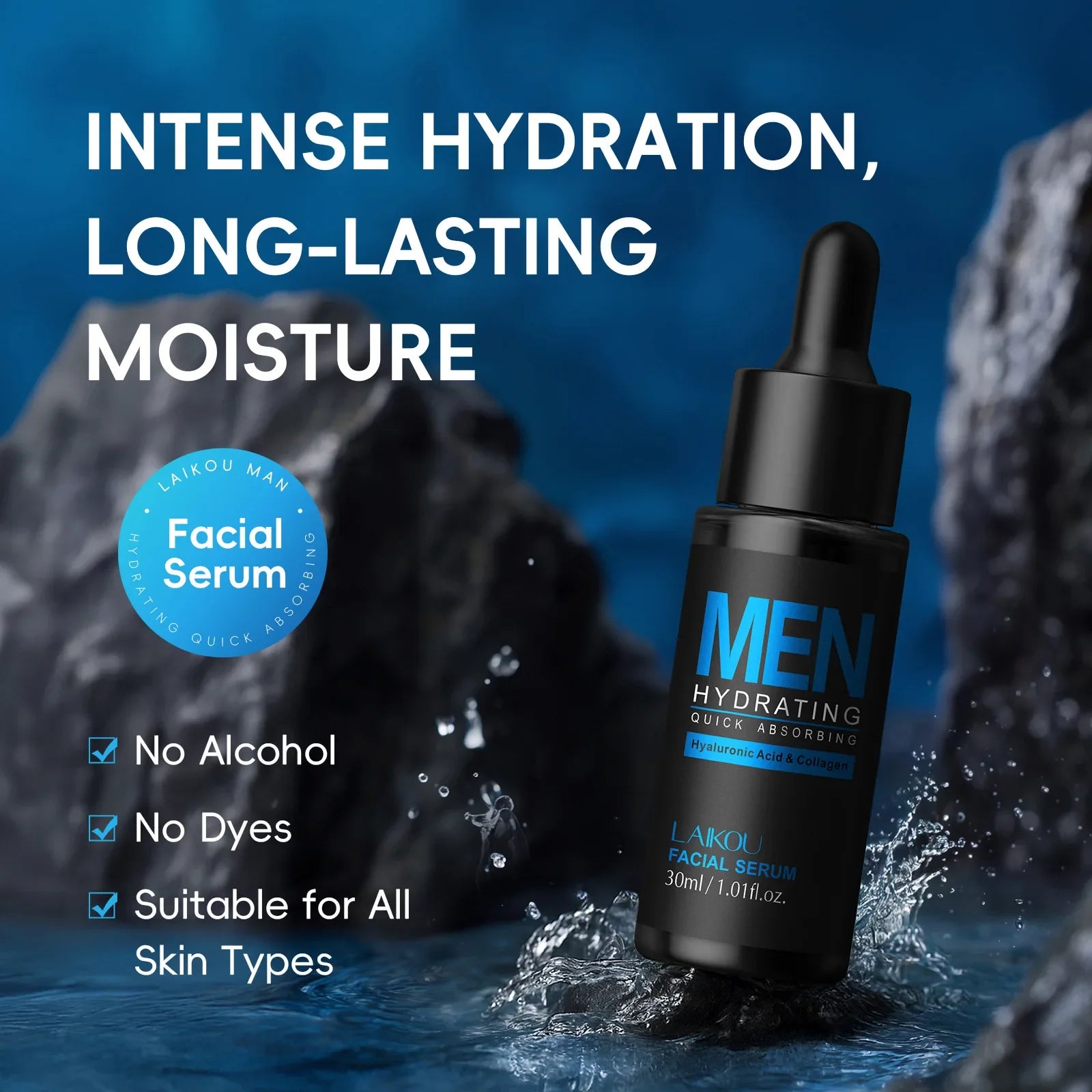 Laikou Men's Hyaluronic Acid Facial Serum — 30ml