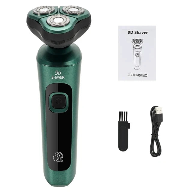 Smart 9D Electric Shaver — LCD Display, USB Rechargeable