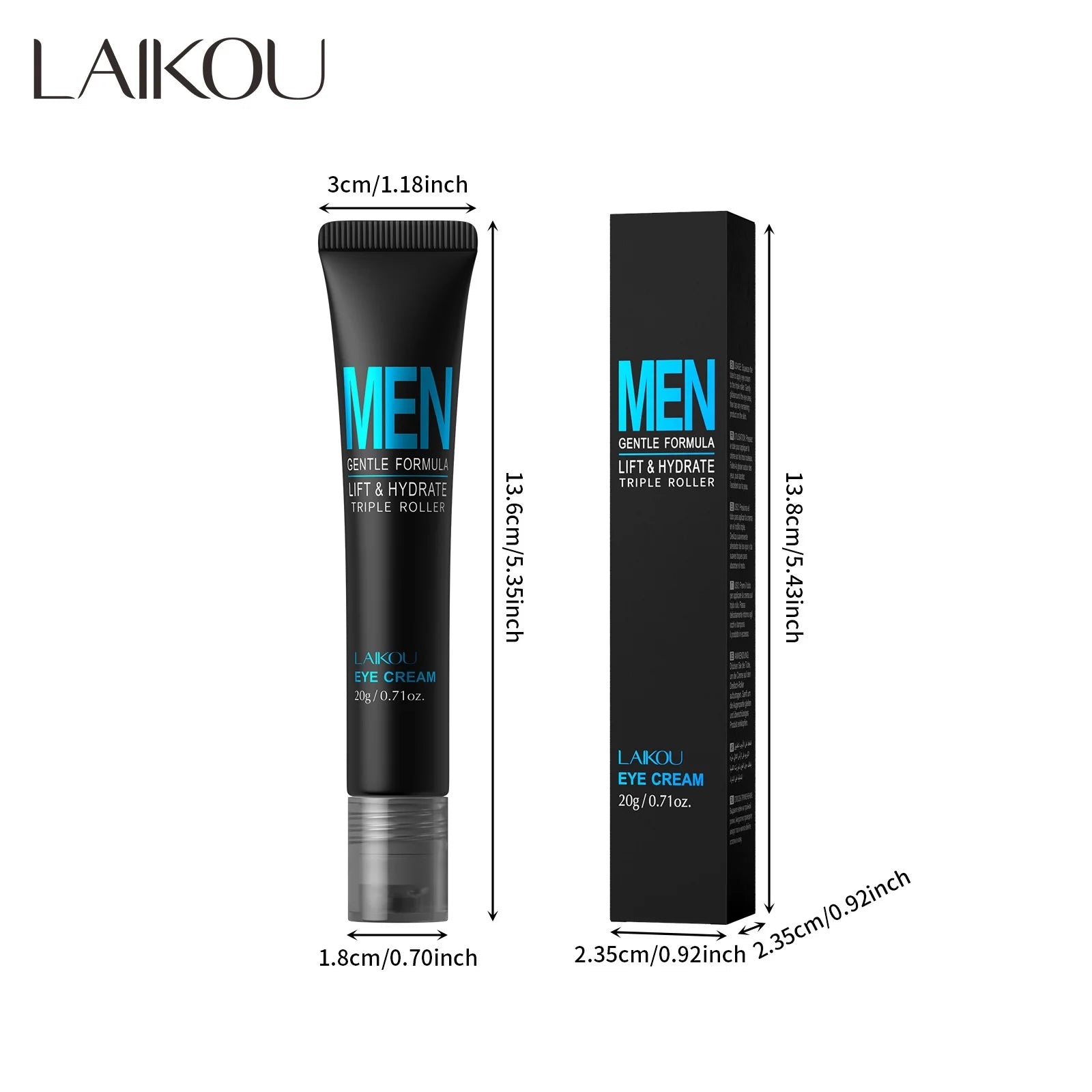 Laikou Men's 3D Rollerball Eye Cream — 20g