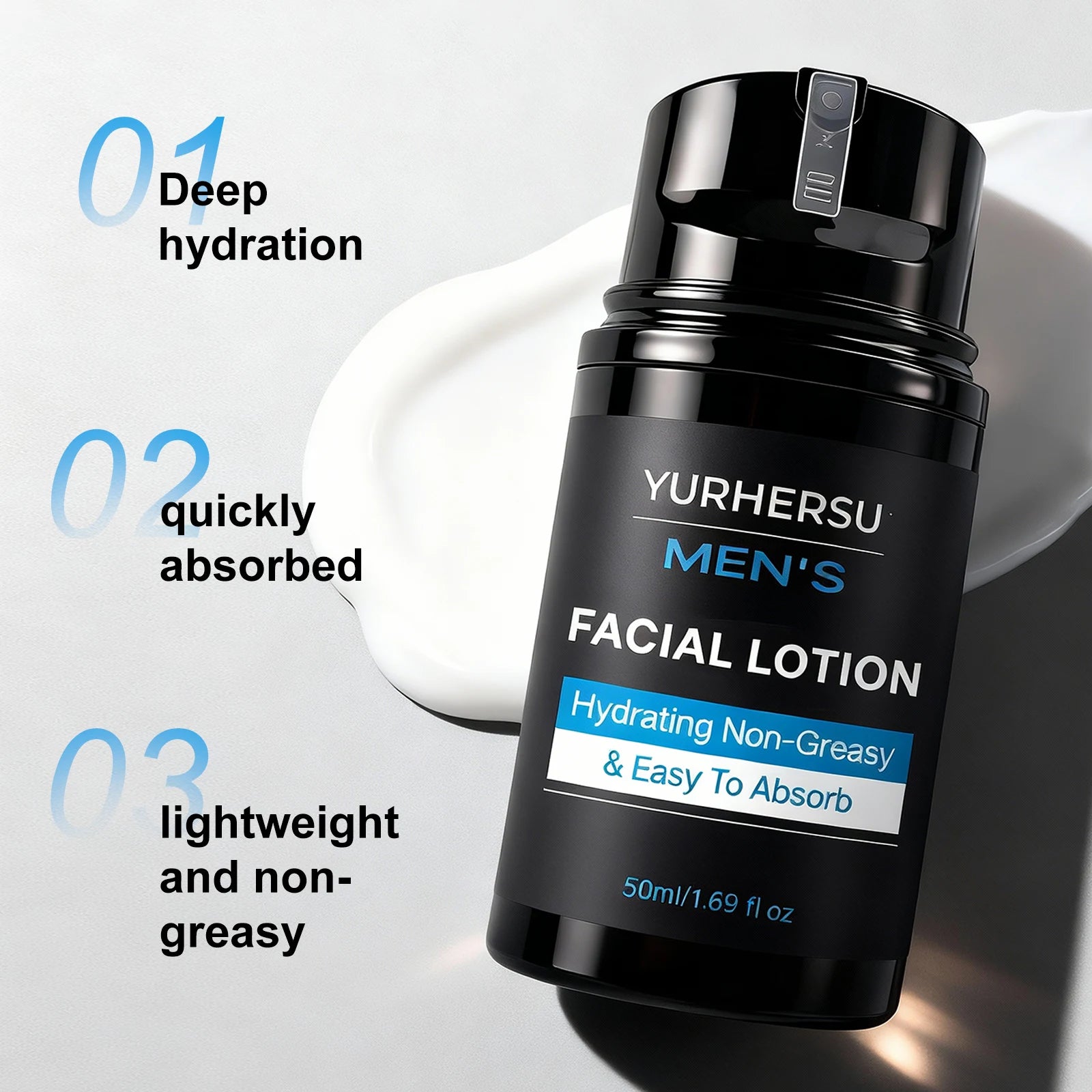 Yurhersu Men's Facial Lotion — Daily Hydrating Moisturizer